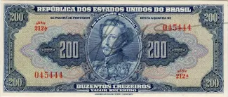 Brazil 200 Cruzeiros, 1943 obverse