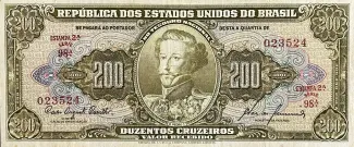 Brazil 200 Cruzeiros, 1960 obverse