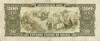 Brazil 200 Cruzeiros, 1960 reverse