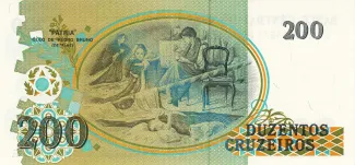Brazil 200 Cruzeiros, 1990 reverse