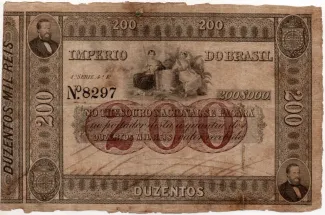 Brazil 200 Mil Réis, 1867 obverse