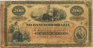 Brazil 200 Mil Réis, 1868 obverse