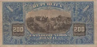 Brazil 200 Mil Réis, 1892 reverse