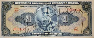 Brazil 20 Cruzeiros, 1943 obverse