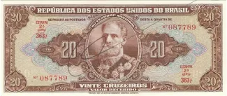 Brazil 20 Cruzeiros, 1950 obverse