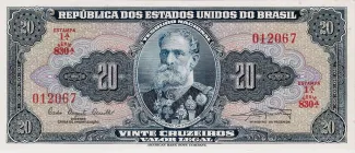 Brazil 20 Cruzeiros, 1961-1963 obverse