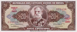 Brazil 20 Cruzeiros, 1962 obverse