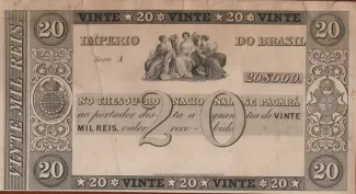 Brazil 20 Mil Réis, 1854 obverse