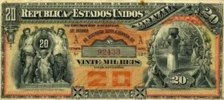 Brazil 20 Mil Réis, 1890 obverse
