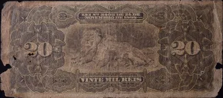 Brazil 20 Mil Réis, 1890 reverse