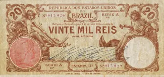 Brazil 20 Mil Réis, 1907 obverse