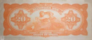 Brazil 20 Mil Réis, 1924-1942 reverse