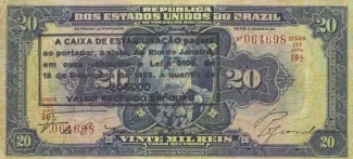 Brazil 20 Mil Réis, 1926 obverse