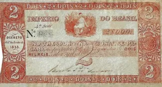 Brazil 2 Mil Réis, 1844 obverse