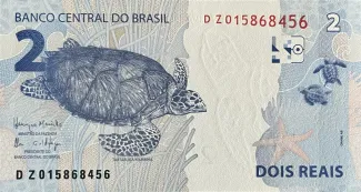 Brazil 2 Reais, 2010 reverse