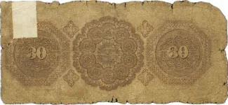 Brazil 30 Mil Réis, 1868 reverse