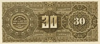 Brazil 30 Mil Réis, 1890 reverse