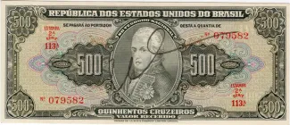 Brazil 500 Cruzeiros, 1948 obverse