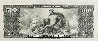 Brazil 500 Cruzeiros, 1955-1960 reverse