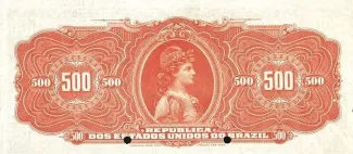 Brazil 500 Mil Réis, 1907 reverse