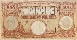 Brazil 500 Mil Réis, 1907 reverse