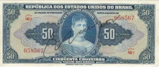 Brazil 50 Cruzeiros, 1943 obverse