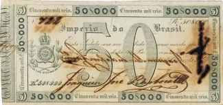 Brazil 50 Mil Réis, 1833 obverse