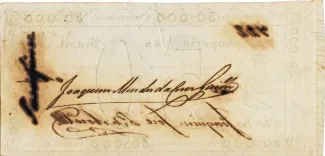 Brazil 50 Mil Réis, 1833 reverse