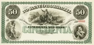 Brazil 50 Mil Réis, 1868 obverse