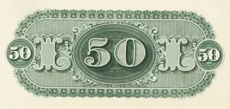 Brazil 50 Mil Réis, 1868 reverse