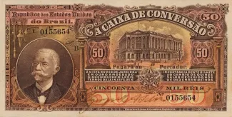 Brazil 50 Mil Réis, 1908 obverse