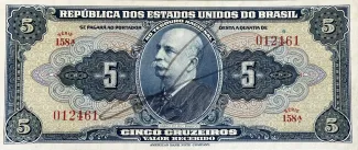 Brazil 5 Cruzeiros, 1943 obverse