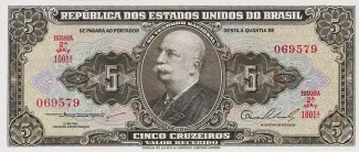 Brazil 5 Cruzeiros, 1953-1959 obverse