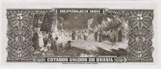 Brazil 5 Cruzeiros, 1953-1959 reverse
