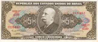 Brazil 5 Cruzeiros, 1962-1964 obverse