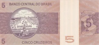 Brazil 5 Cruzeiros, 1970-1979 reverse