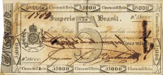 Brazil 5 Mil Réis, 1833 obverse