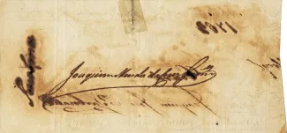 Brazil 5 Mil Réis, 1833 reverse