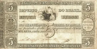 Brazil 5 Mil Réis, 1835 obverse