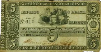 Brazil 5 Mil Réis, 1852 obverse