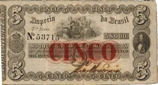 Brazil 5 Mil Réis, 1860 obverse