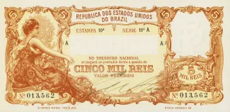 Brazil 5 Mil Réis, 1903 obverse