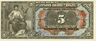 Brazil 5 Mil Réis, 1908 obverse