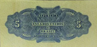 Brazil 5 Mil Réis, 1920 reverse