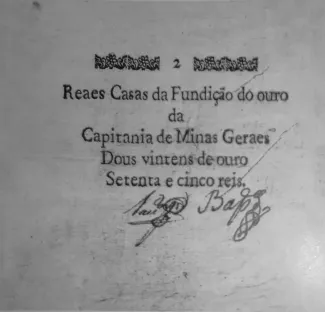 Brazil 75 Réis - 2 Vinténs of gold, 1808 obverse