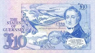 Guernsey 10 Pounds, 1980-1989 reverse