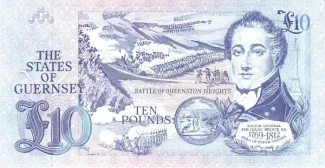 Guernsey 10 Pounds, 1991-1995 reverse