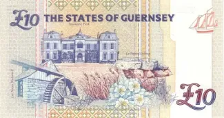 Guernsey 10 Pounds, 1995-2023 reverse
