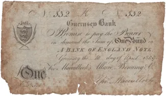 Guernsey 1 Pound, 1808-1811 obverse