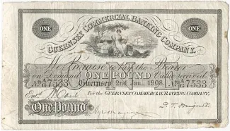 Guernsey 1 Pound, 1908 obverse